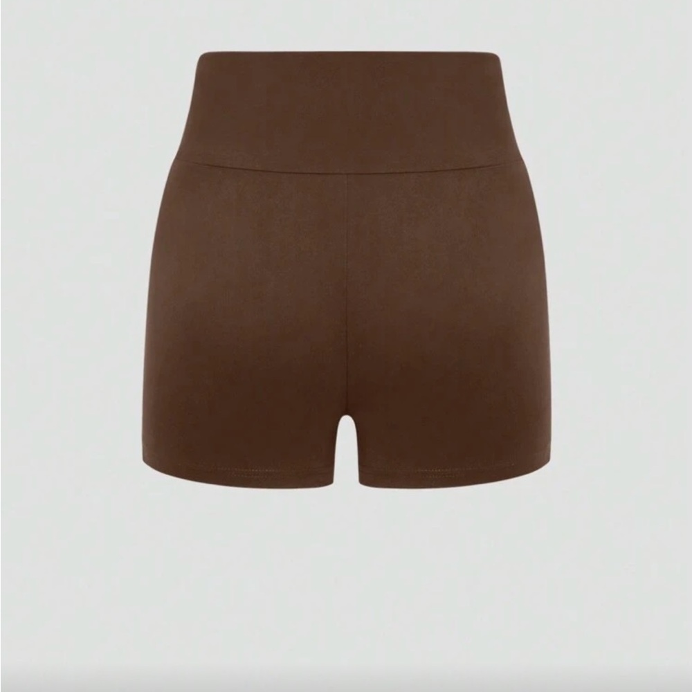 Brown High-Waisted Shorts